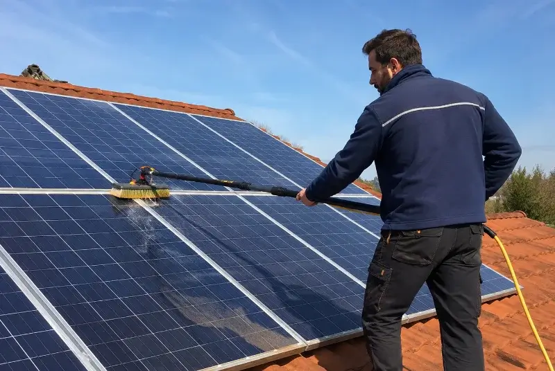 Nettoyage et entretien de panneaux solaires à Mazerolles
